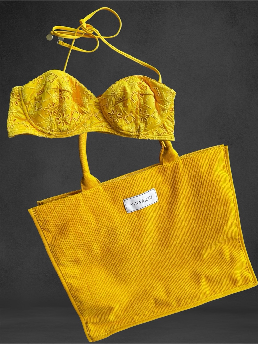 Nina Ricci Yellow tote bag  and Kate Spade bra